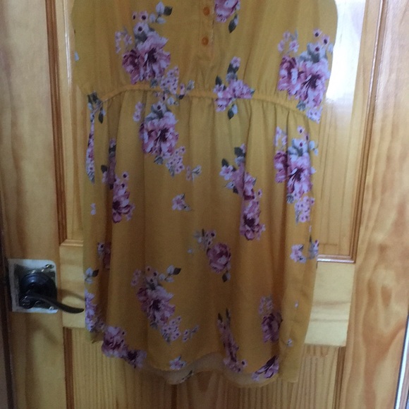 Stella Tweed Dresses Yellow Floral Shirt Dress Poshmark